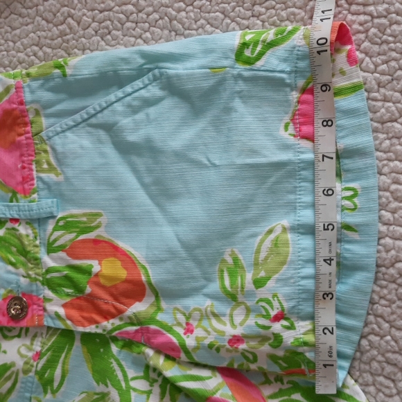 Lilly Pulitzer The Callahan Short Size 2 Pool Blue Pink Lemonade Floral - Picture 8 of 15